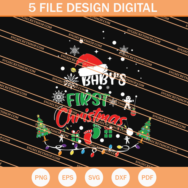 Baby's First Christmas SVG, Christmas SVG, Baby Christmas SVG - SVG Secret Shop.jpg