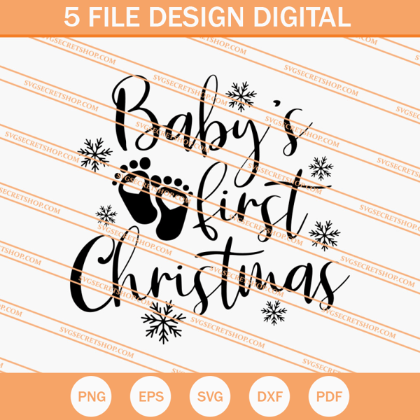 Baby's First Christmas SVG, Christmas SVG, Baby SVG - SVG Secret Shop.jpg