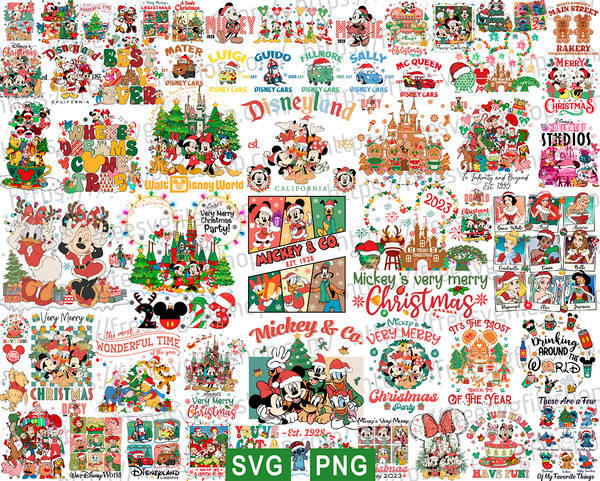 Mickey Christmas Svg Png Bundle, Design Disney Christmas Svg