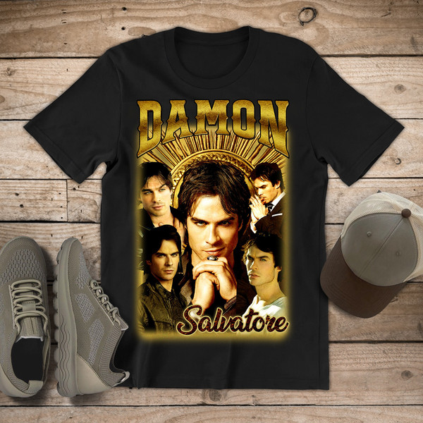 The Vampire Diaries Damon Salvatore, Ian Somerhalder Horror Movie T-shirt, TV Series T-shirt, Vintage Classic Unisex T-shirt DS004D3 5.jpg