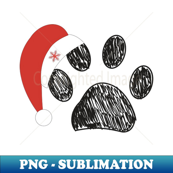 PJ-20231113-11294_Paw prints with Santa Claus red hat and snowflake 3549.jpg