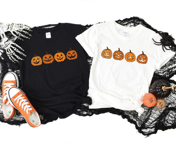 Halloween Pumpkin Shirt, Grateful Shirt, Thankful Turkey, Spooky Season Shirt, Cute Fall Tee, Autumn Shirt, Thanksgiving Shirt, Horror Tee.jpg