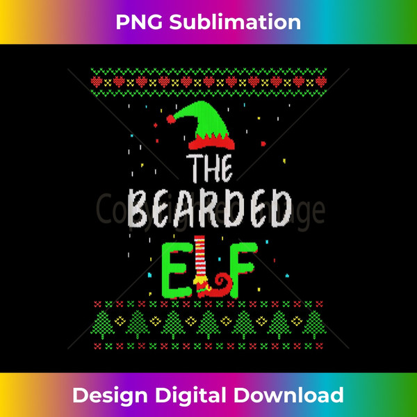 GU-20231115-385_Bearded Elf Family Matching Ugly Sweater Christmas Pjs Tank Top 1.jpg