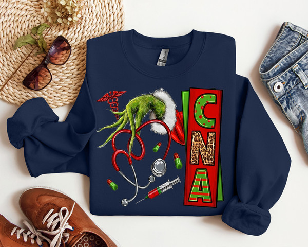 Nurse Christmas Sweatshirt, Grinch Christmas  Hoodies, Nurse Shirt Nurse Life Tee, Grinch  Merry Christmas Sweatshirt, Funny Sweatshirt.jpg