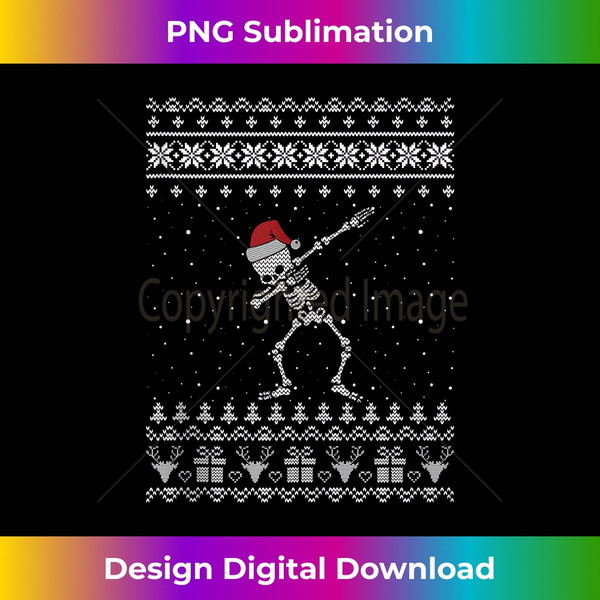 HU-20231115-6701_Ugly Christmas Sweater Style Dabbing Skeleton Xmas Holiday Tank Top.jpg
