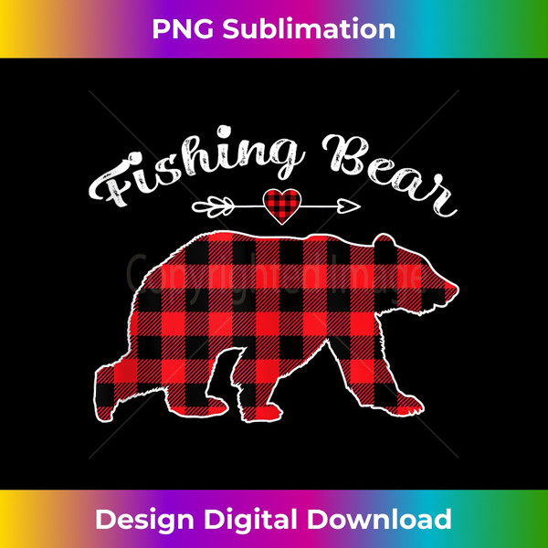 PK-20231115-4967_Red Plaid Christmas Costume Fishing Bear Ugly Holiday Tank Top 1.jpg