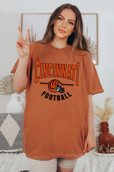 Cincinnati Football Comfort Colors tshirt, Vintage Cincinnati Football shirt, Cincinnati T-Shirt, Cincinnati nfl shirt.jpg