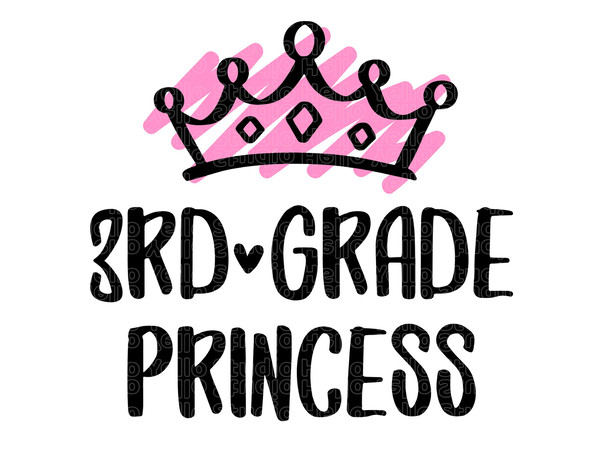 3rd Grade Princess Svg, Third Grade Svg, Back to School svg, First day of school svg, School svg, Princess svg, png, for Cricut, Silhouette.jpg