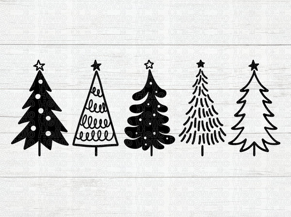 Christmas Tree Svg Bundle, Christmas Svg, Christmas Tree Svg, Christmas Clipart, Christmas Tree Png, Christmas Digital,Cricut,Silhouette,Dxf 3.jpg