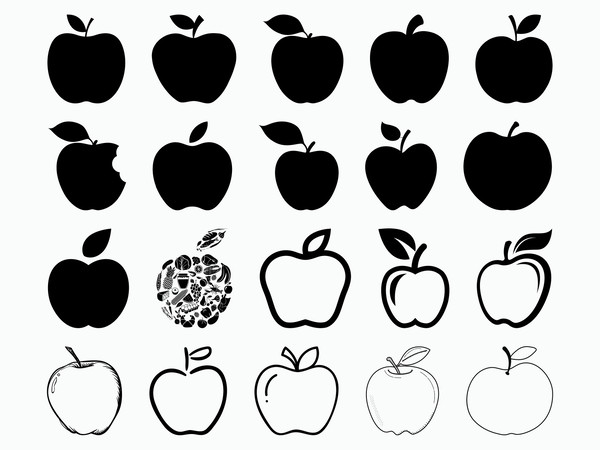 Apple SVG  School SVG  Teacher Svg  Apple Clipart  Cut Files  Cricut  Silhouette  Vector  DXF.jpg