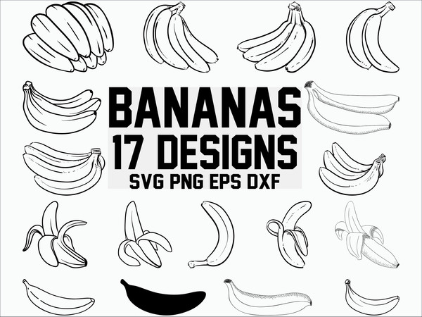 Banana SVG, Fruits svg, Banana Clipart, Cut Files - Inspire Uplift