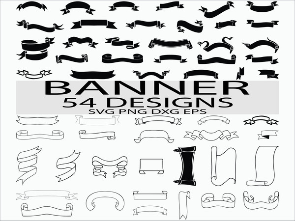 Banner svg Ribbon banner svg Label svg Scroll svg flag svg text box svg clipart stencil decal cut file iron on scrapbooking.jpg