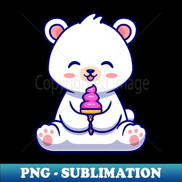 EQ-20231117-8825_Cute Polar Bear Eating Ice Cream Cone Cartoon 7359.jpg