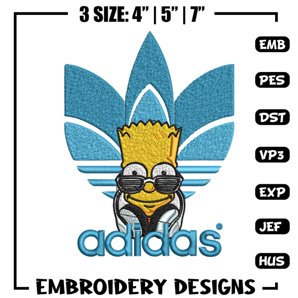 Bart simpson adidas Embroidery Design,Adidas Embroidery, Brand Embroidery, Embroidery File, Logo shirt, Digital download.jpg
