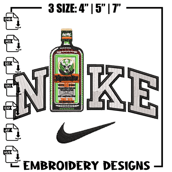 Bottle x nike logo embroidery design, Nike embroidery, Embroidery file, Embroidery shirt, Nike design, Digital download.jpg