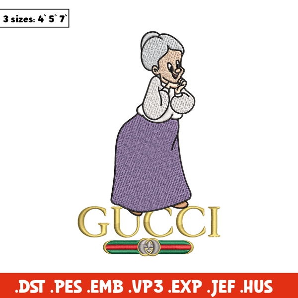 Granny Gucci Embroidery design, Granny Gucci cartoon Embroidery, cartoon design, Embroidery File, Instant download..jpg