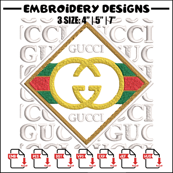 Gucci design Embroidery Design, Gucci Embroidery, Brand Embroidery, Logo shirt, Embroidery File, Digital download.jpg