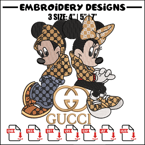 Gucci Mickey And Minnie Embroidery design, Disney Embroidery, Disney design, Embroidery File, Digital download..jpg