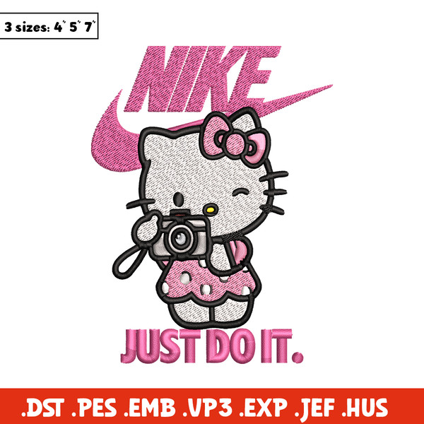 Hello kitty Nike Embroidery design, hello kitty cartoon, Embroidery, Nike design, Embroidery file, Instant download.jpg