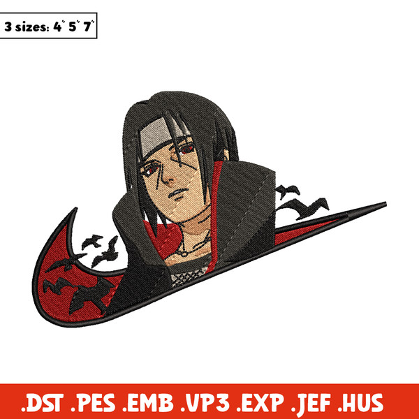 Itachi Uchiha Nike embroidery design, Naruto embroidery, Nike design, anime design, anime shirt, Digital download.jpg