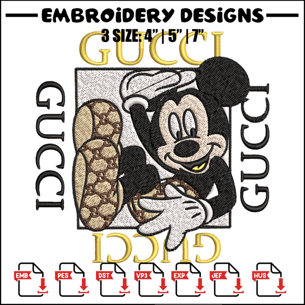 Mickey box gucci Embroidery Design, Gucci Embroidery, Brand Embroidery, Logo shirt, Embroidery File, Digital download.jpg