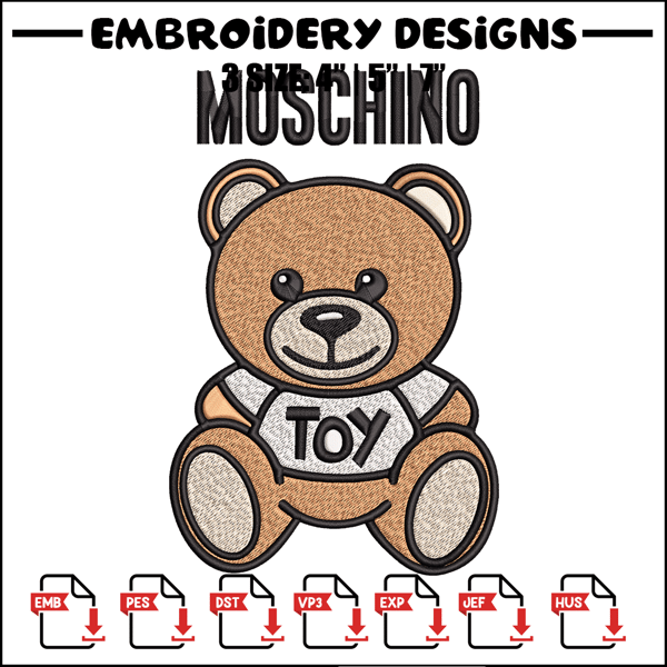Moschino Kids Teddy logo Embroidery design, Moschino Embroidery, logo design, Embroidery File, Instant download..jpg