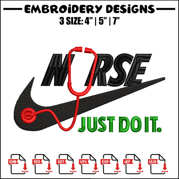 Nurse Nike embroidery design, Nurse Nike embroidery, Nike design, Embroidery file, logo shirt, Instant download.jpg