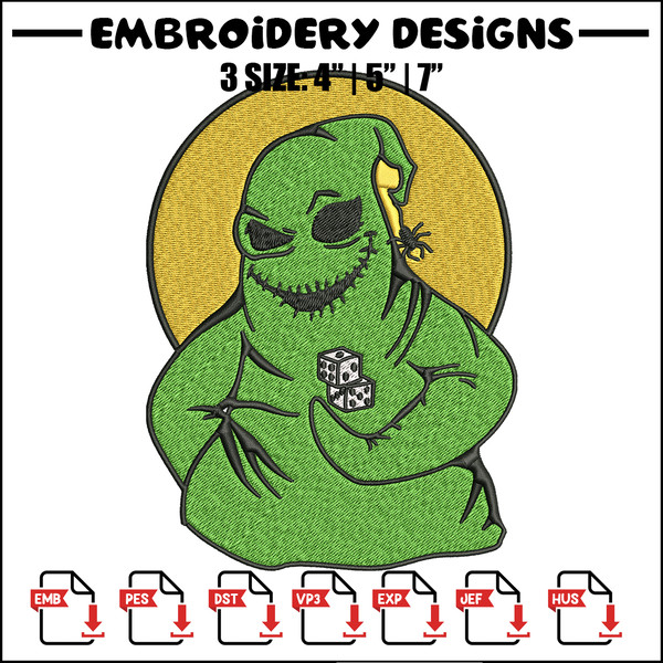 Oogie Boogie Embroidery design, Oogie Boogie Embroidery, halloween design, Embroidery File, Digital download..jpg