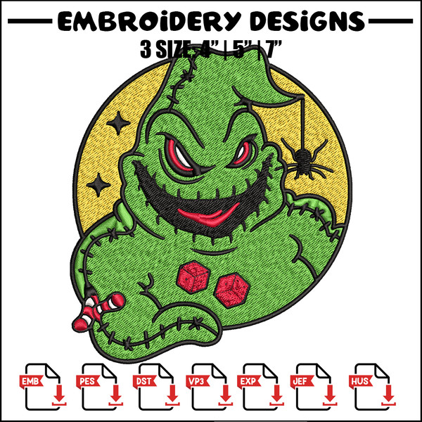 Oogie Boogie laugh Embroidery design, Oogie Boogie Embroidery, halloween design, Embroidery File, Digital download..jpg