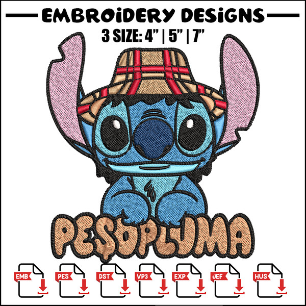 Peso Pluma Stitch Embroidery design, Peso Pluma Stitch Embroidery, cartoon design, Embroidery File, Digital download..jpg