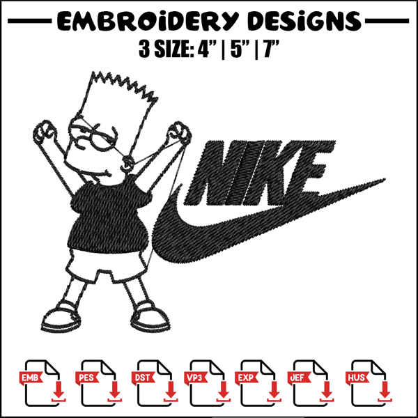 Simpson Nike Embroidery design, Simpson cartoon Embroidery, Nike design, Embroidery file, logo shirt, Instant download..jpg