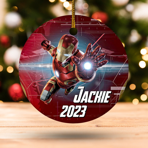 Ironman Ornaments, Name Ornament, Childrens Ornaments, Kids Ornaments, Personalized Christmas Ornament, Superhero, Boys Ornaments E1NQ26.jpg