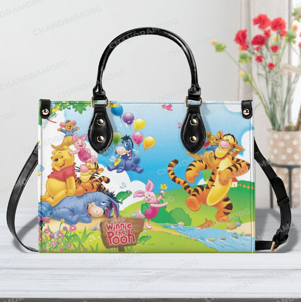 Custom Just A Girl Who Loves Winnie The Pooh Leather Bag hand bags,Pooh Woman Purse,Pooh Lover's Handbag,Personalized Bag,Custom Leather Bag.jpg