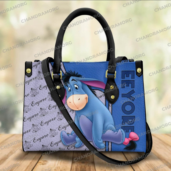 Custom Winnie The Pooh Eeyore Cartoon Leather Bag hand bag,Eeyore Woman Purse,Eeyore Lover's Handbag,Custom Leather Bag,Personalized Bag.jpg