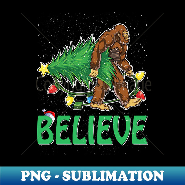 EM-20231118-3045_Believe Bigfoot Christmas Gifts For Men Boys Girls Funny Christmas T-Shirt 7952.jpg