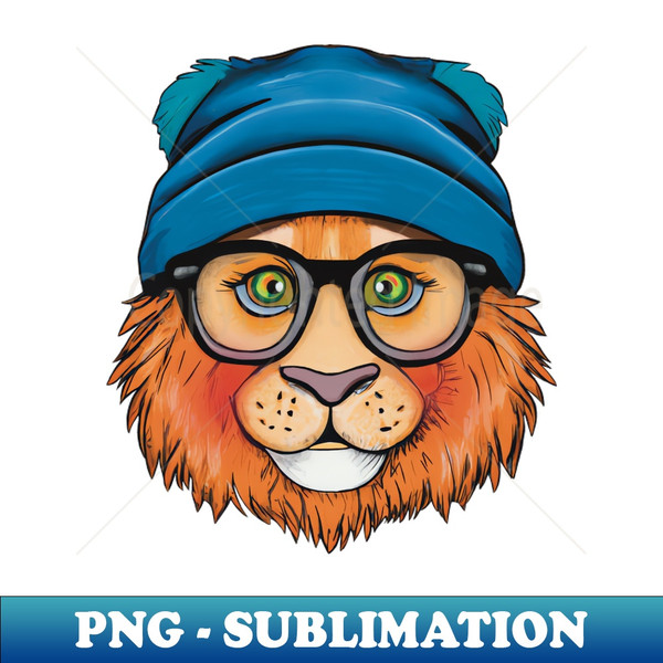 GF-20231118-24434_Orange Lion Wearing Glasses and a blue Hat 1946.jpg