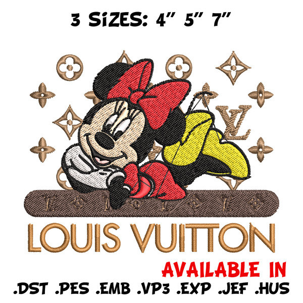 Minnie louis vuitton Embroidery Design, Lv Embroidery, Embroidery File, Brand Embroidery, Logo shirt, Digital download.jpg