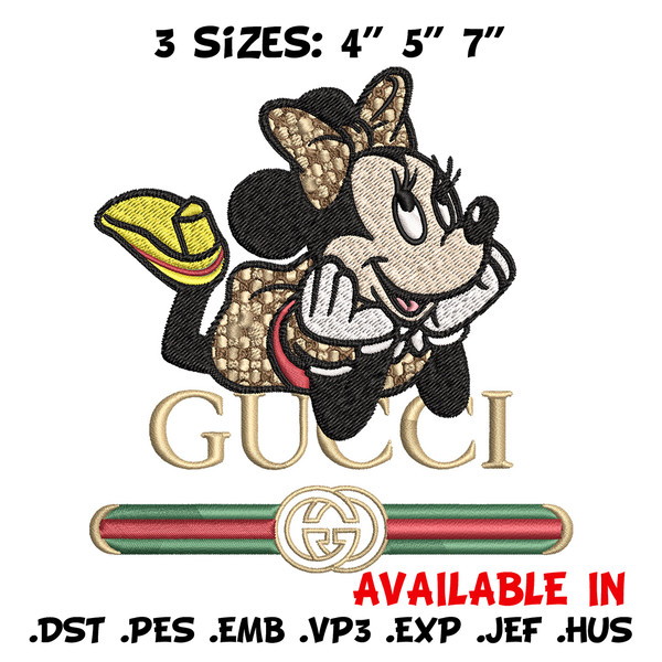 Minnie smile gucci Embroidery Design, Gucci Embroidery, Brand Embroidery, Logo shirt, Embroidery File, Digital download.jpg