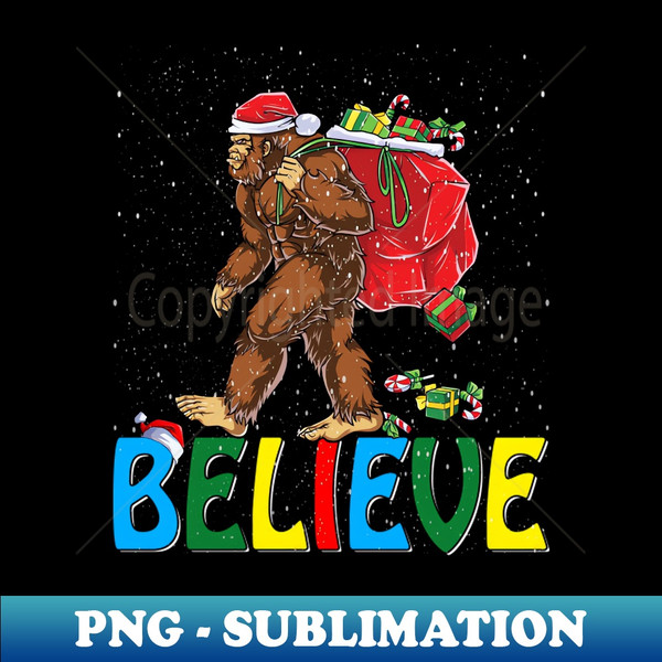 XI-20231118-3047_Believe Bigfoot Christmas Gifts For Men Boys Girls Funny Christmas T-Shirt ver3 2310.jpg