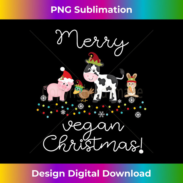 SO-20231119-1491_Cute & lovely animals wishing you a Merry Vegan Christmas! Long Sleeve.jpg