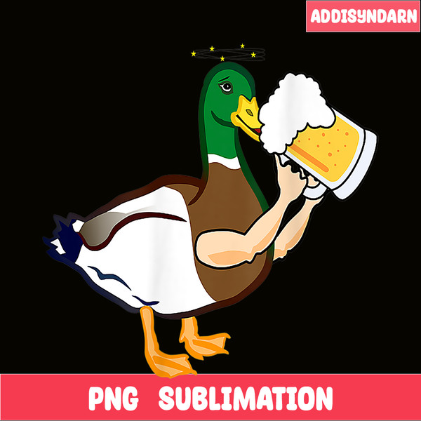 BEER28102321-Drunken Duck With Beer PNG Beer Lover PNG Beer Party PNG.png