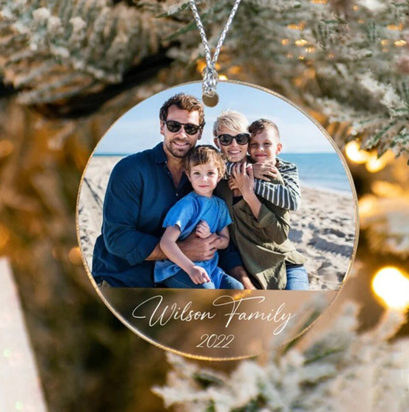 Custom  Family Picture Glass Ornament,  Personalized Photo Ornaments, Photo Ornament, Custom Photo Glass Ornament , Christmas Gift Ornament.jpg