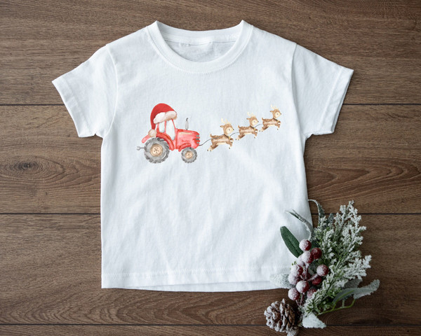 Christmas Boy Kids Tractor Shirt, Christmas Tractor T-Shirt, I Dig Christmas Kids Tee, Boy Christmas Outfit, Tractor Boy Reindeer Clothing.jpg