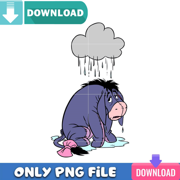 Rain Eeyore PNG  Best Sublimation Design Download.jpg