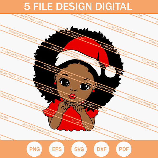Christmas Baby Afro SVG, Christmas SVG, Baby Afro SVG - SVG Secret Shop.jpg