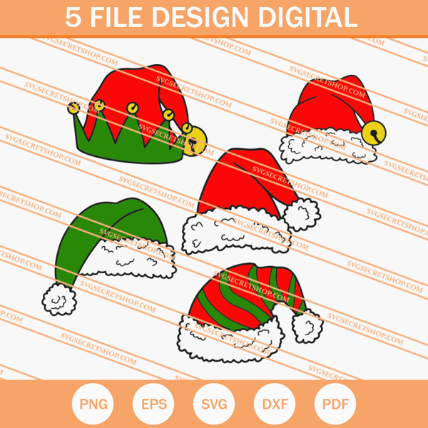 Christmas Santa Hat SVG, Christmas SVG, Santa Hat SVG - SVG Secret Shop.jpg