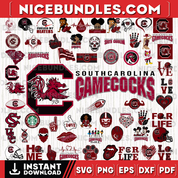 61 Files South Carolina Gamecocks Team Bundle Svg, South Carolina Gamecocks Svg, NCAA Teams svg, NCAA Svg, Png, Dxf, Eps, Instant Download-sport.jpg