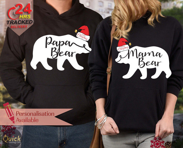 Mama Bear Hoodie, bear hoodie woman, Christmas Hoodies for Men Women, mama bear sweatshirt, Matching Christmas Outfit, new parents gift,.jpg