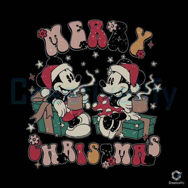 Mickey Minnie Merry Xmas SVG Santa Disney Cutting File.jpg