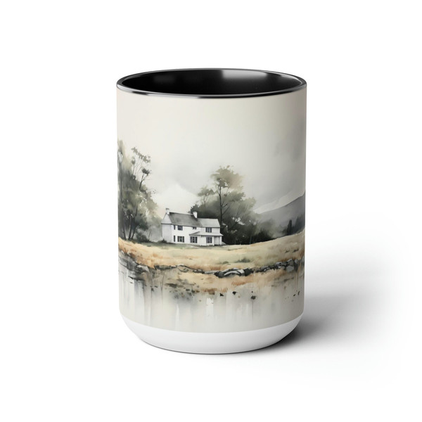 Country Scenery Tea Cup Vintage Landscape Coffee Mug Rustic Countryside Ceramic Mug Retro Countryside Coffee Cup Rural Landscape Tea Mug 1.jpg